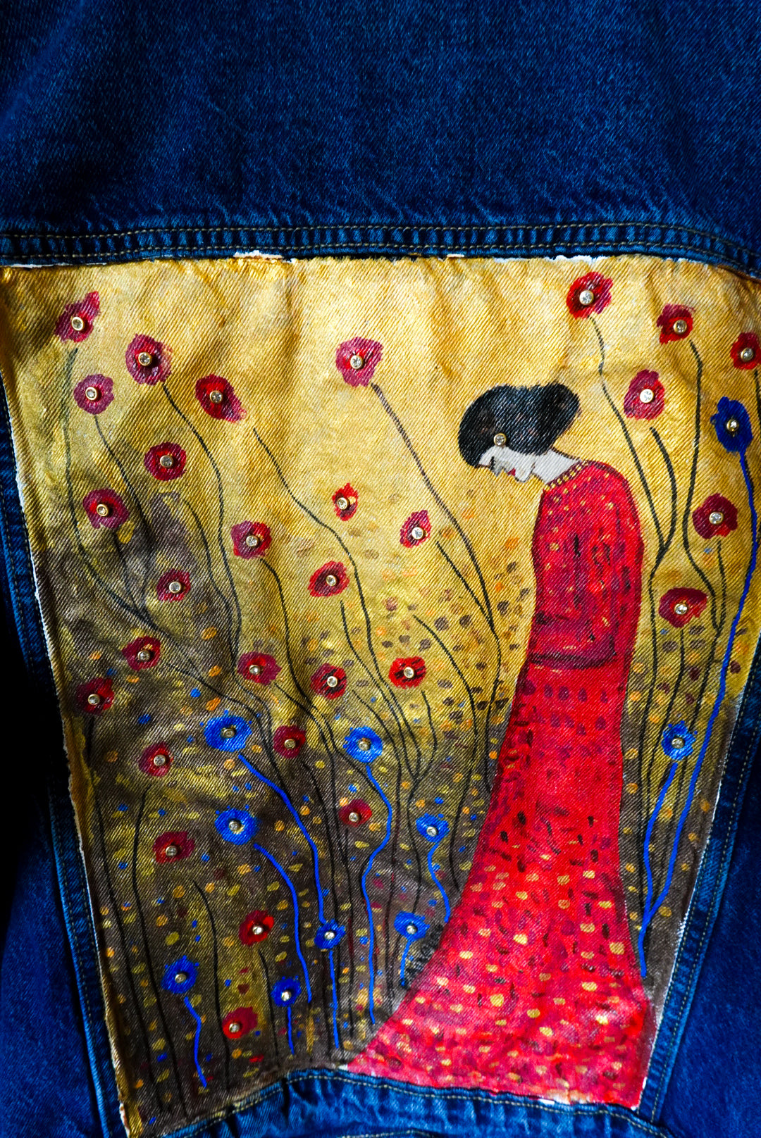 Poppy field Gustav Klimt jacket