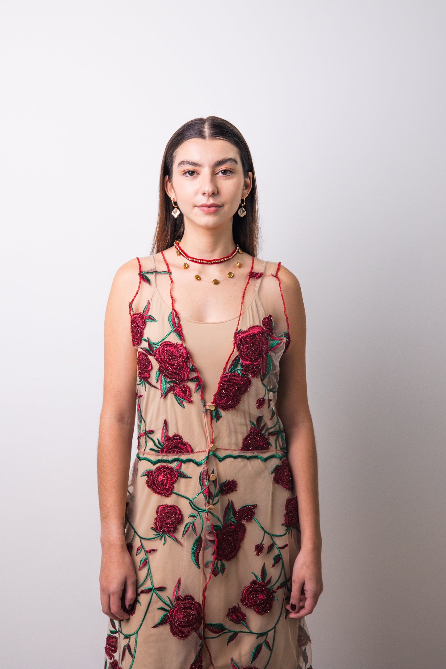 FLOWER TULLE DRESS