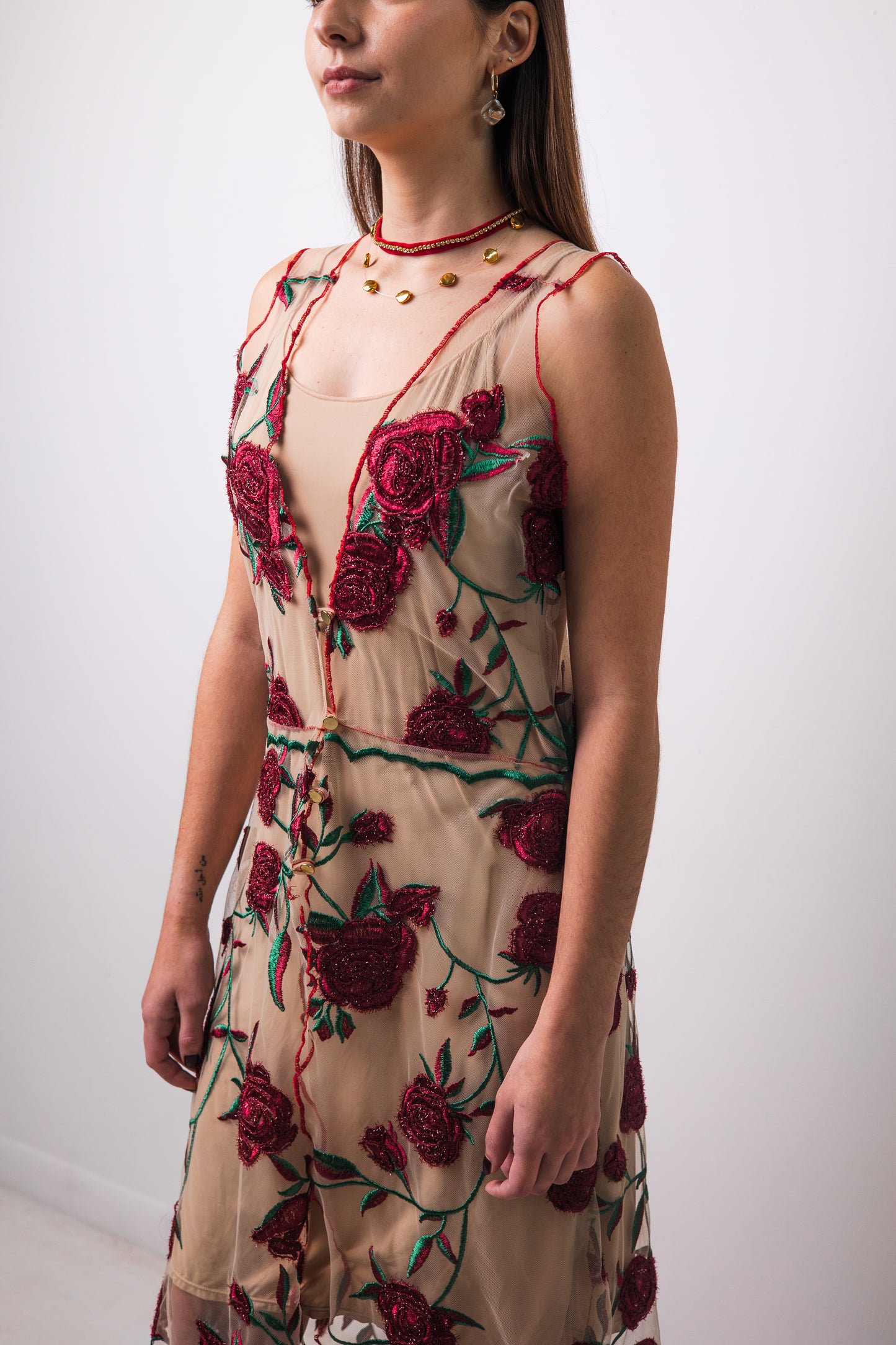 FLOWER TULLE DRESS