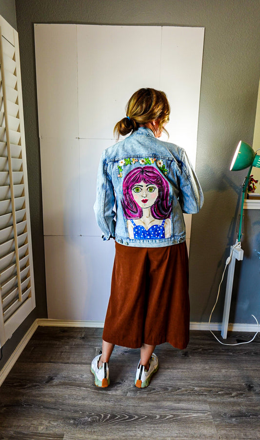 PINK HAIR DENIM JACKET