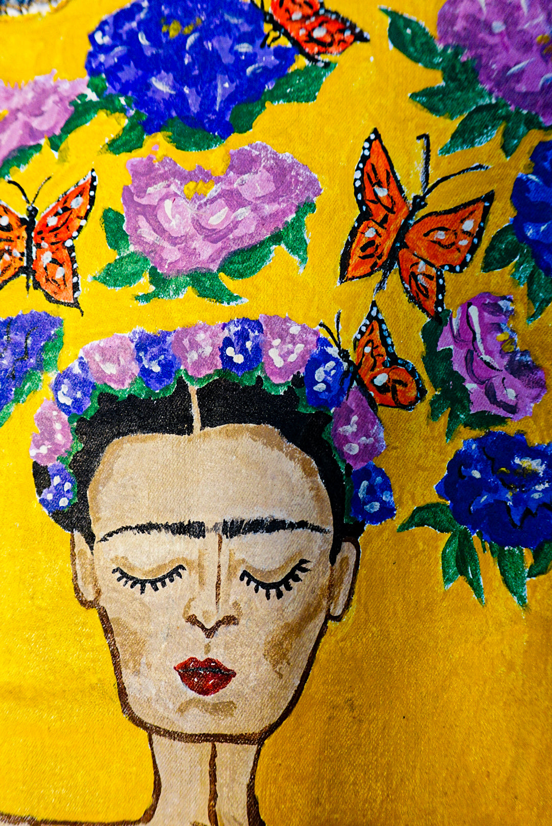 FRIDA KHALO DENIM JACKET MARIPOSA MONARCA