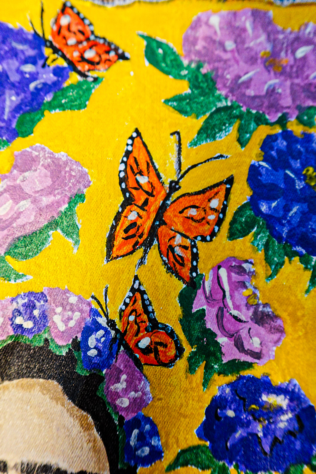 FRIDA KHALO DENIM JACKET MARIPOSA MONARCA